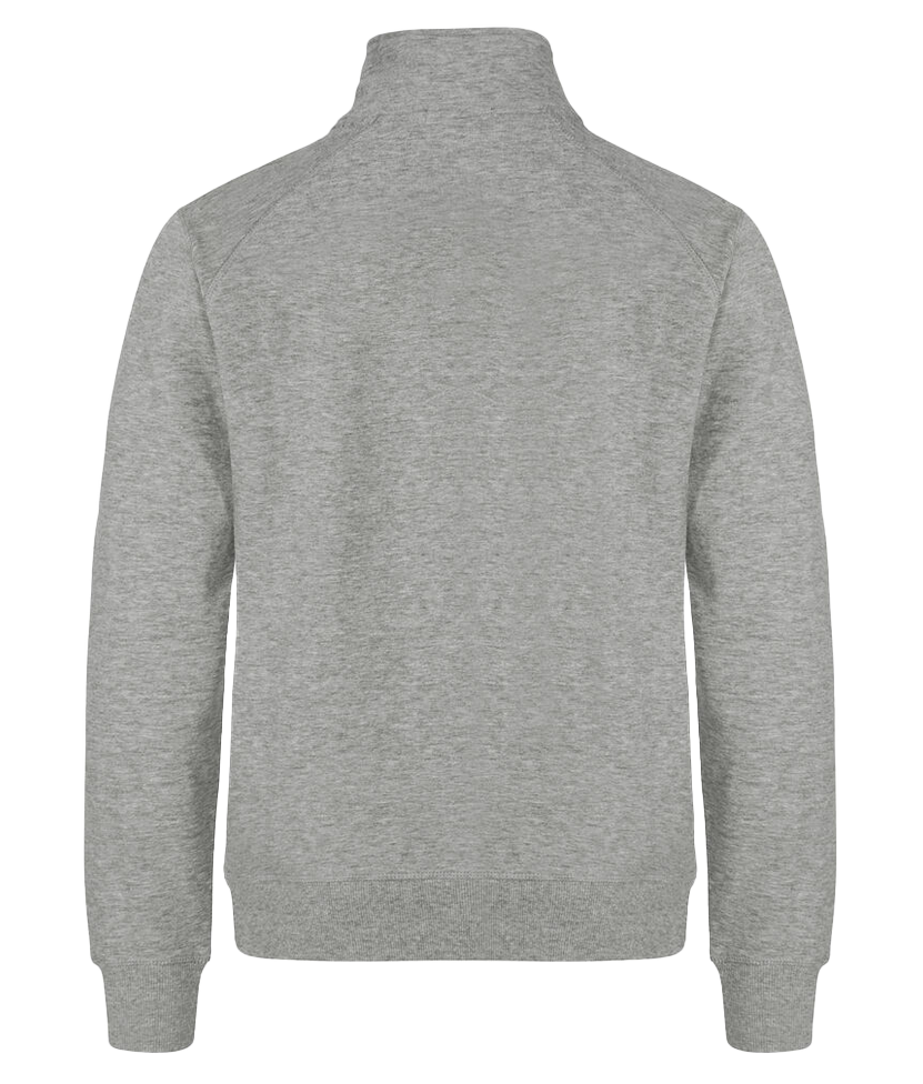 021043 Clique Classic Zipneck Grey Melange - Rugzijde