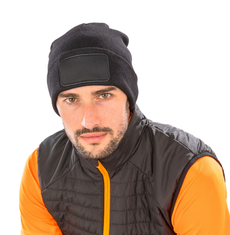 RC927X Recycled Double knit Pinters Beanie - Presentatie