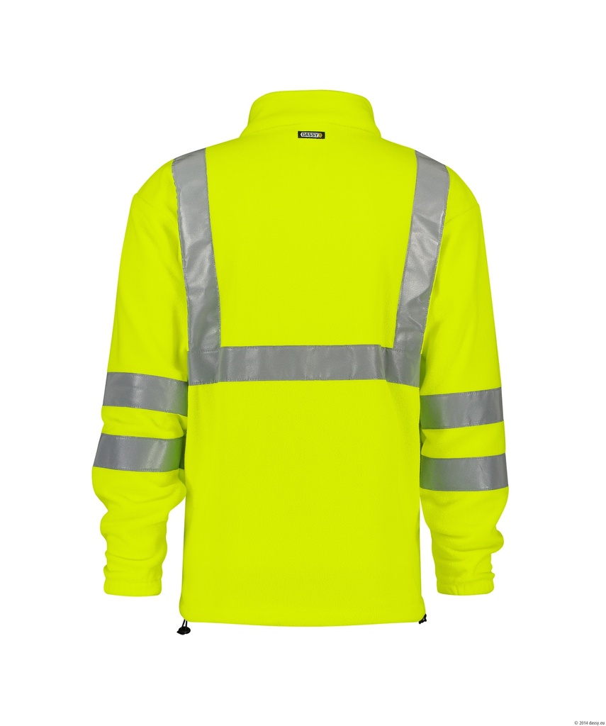 Kaluga Hi-Vis fleecevest Fluor. geel - Rugzijde