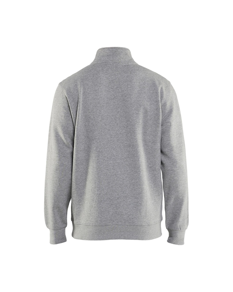 3365 1157 Sweatshirt 1/2 Rits 360gr Grijs-Mêlee Rugzijde