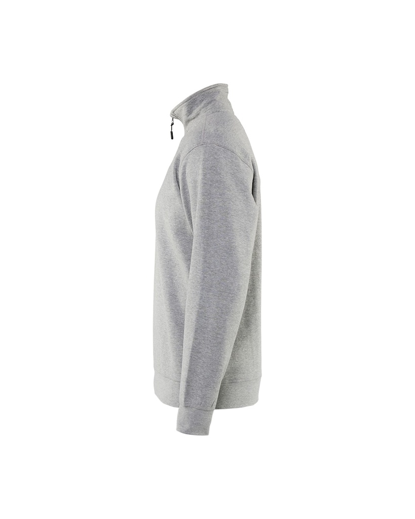 3365 1157 Sweatshirt 1/2 Rits 360gr Grijs-Mêlee - Linkerzijde