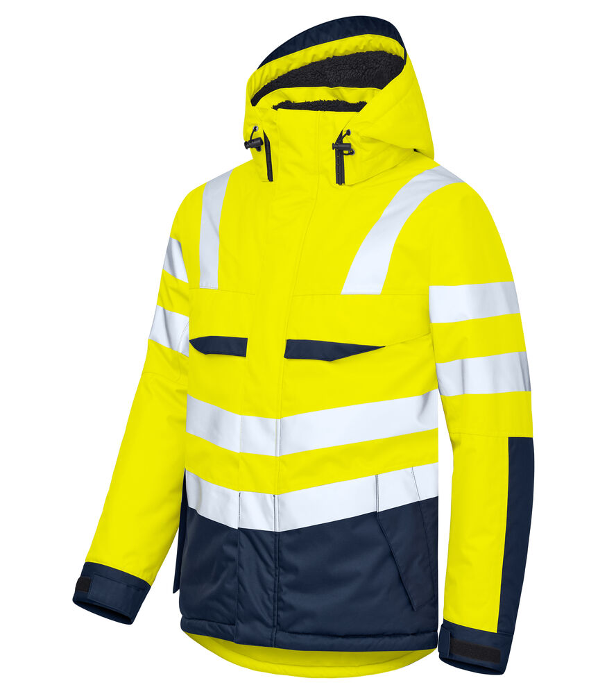 6425 Gevoerde Hivis Geel-Marine Zijkant