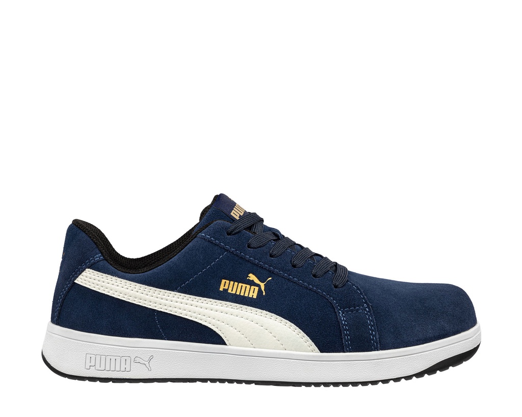  ICONIC LOW suede lage werkschoen navy