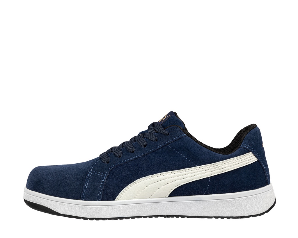  ICONIC LOW suede lage werkschoen navy