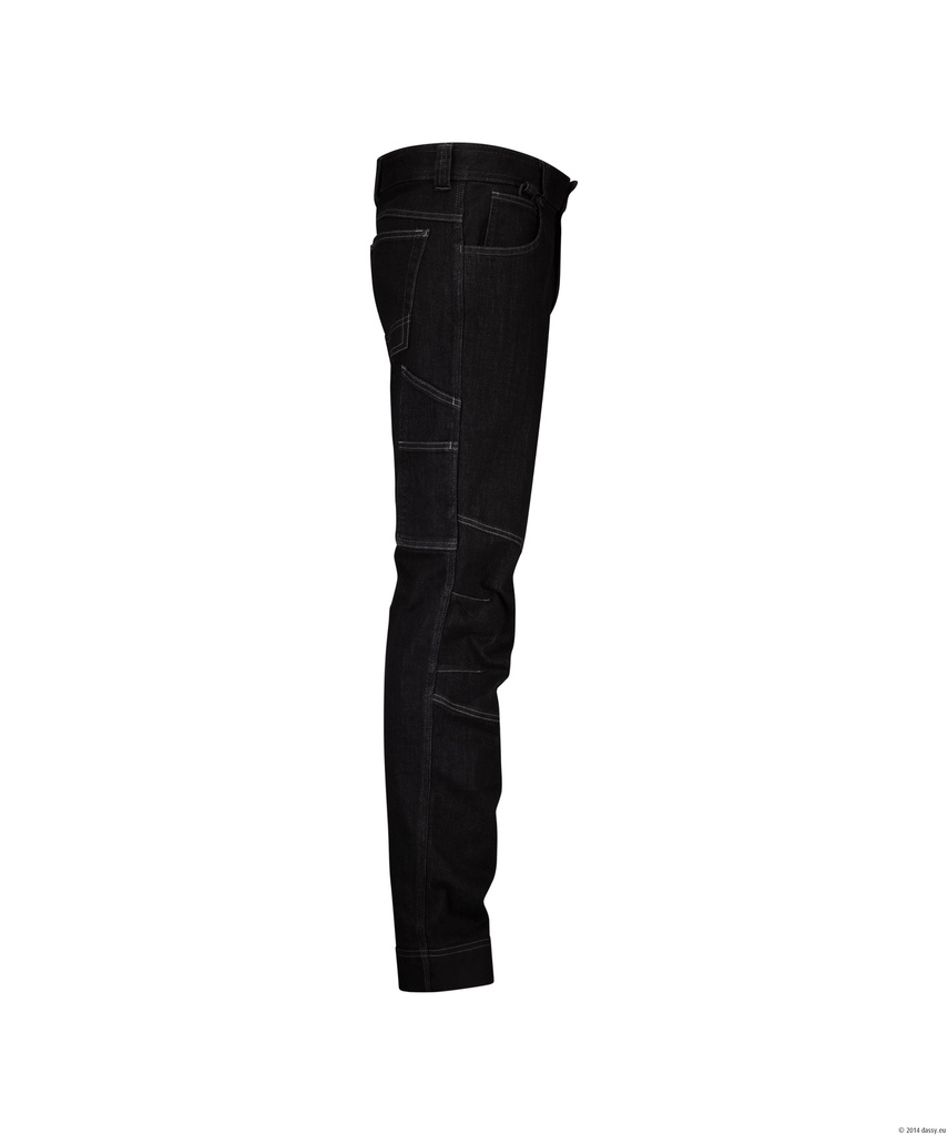 Osaka Stretch Jeansbroek Blauw - Zijprofiel