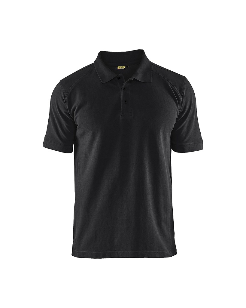 3324 - Piqué Polo Zwart - Voorzijde