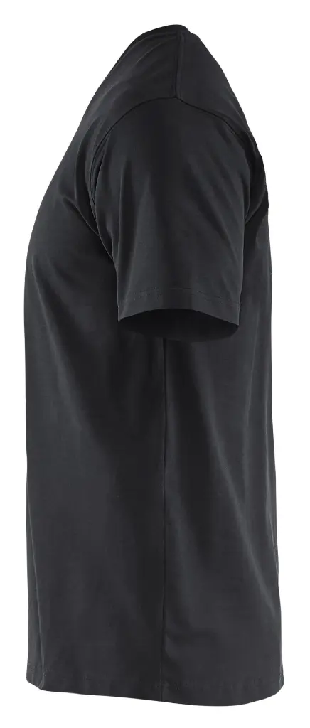 336010299900 - V-Hals T-Shirt Stretch Zwart - Linkzijde.webp