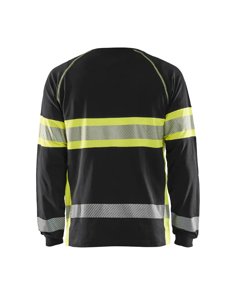 351010309933_HiVis_T-Shirt_LS_Zwart-Geel_Rugzijde.webp