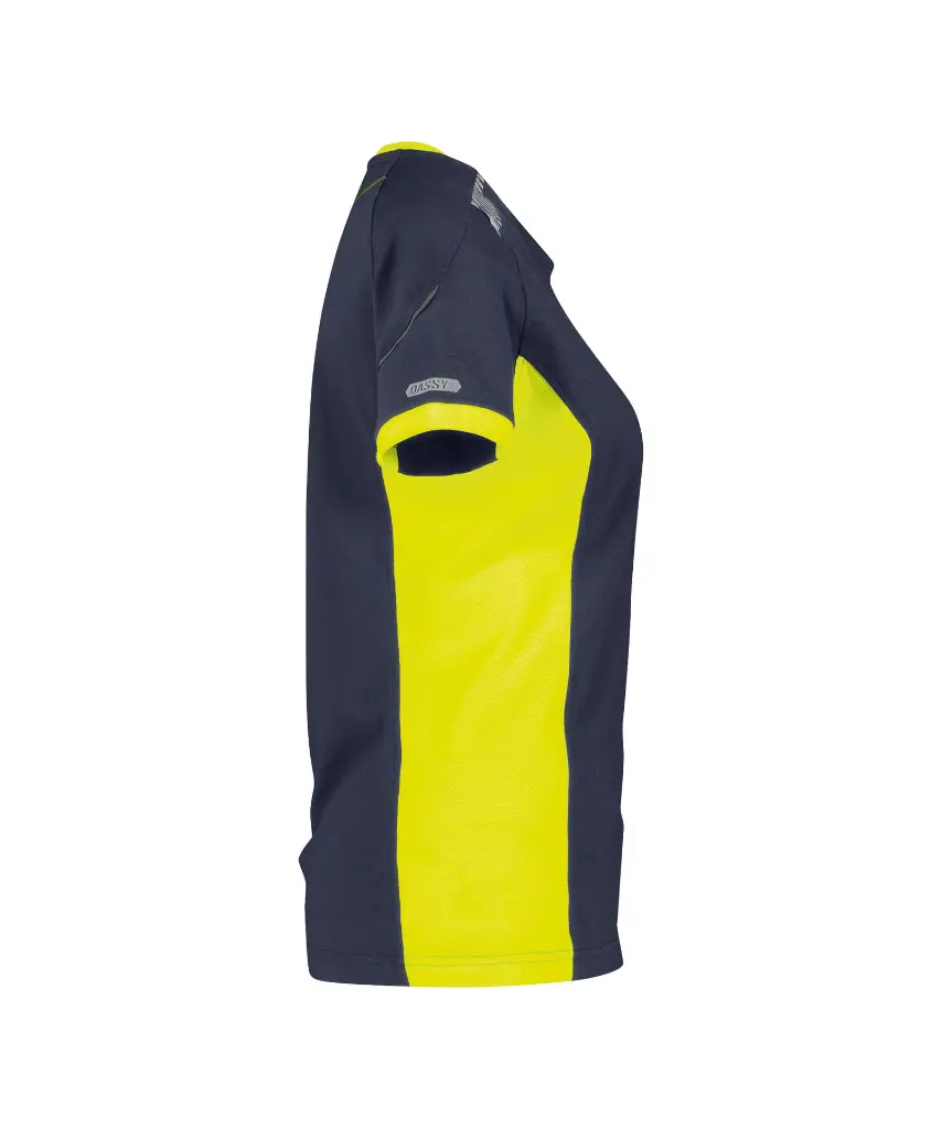 dassy-tampico-women-t-shirt-for-women-midnight-blue-fluo-yellow-side.webp