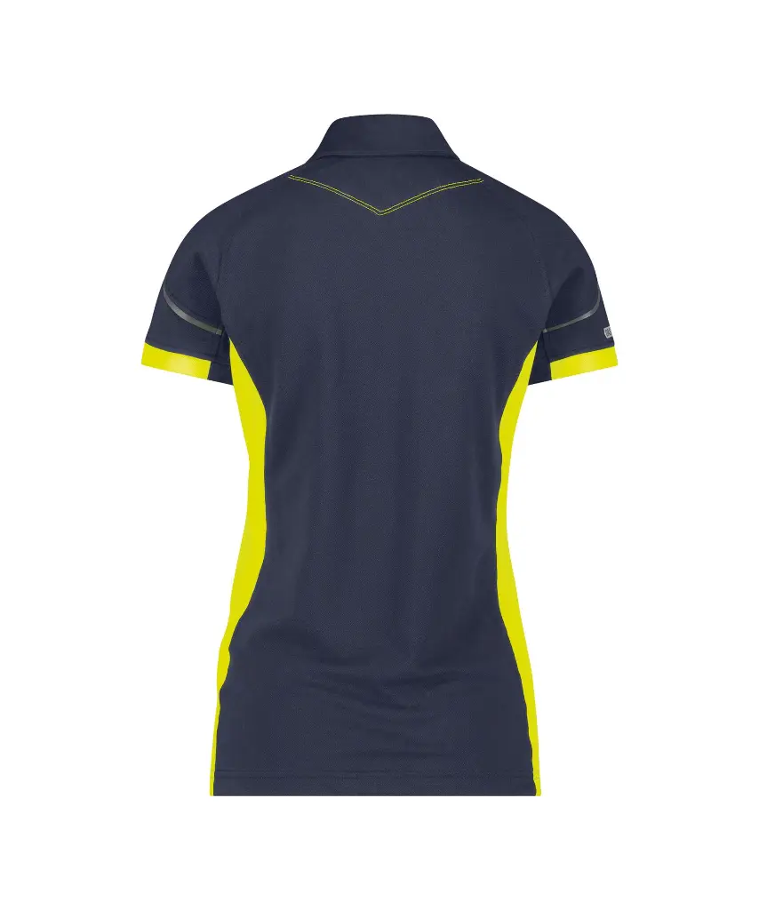 dassy-veracruz-women-polo-shirt-for-women-midnight-blue-fluo-yellow-back.webp