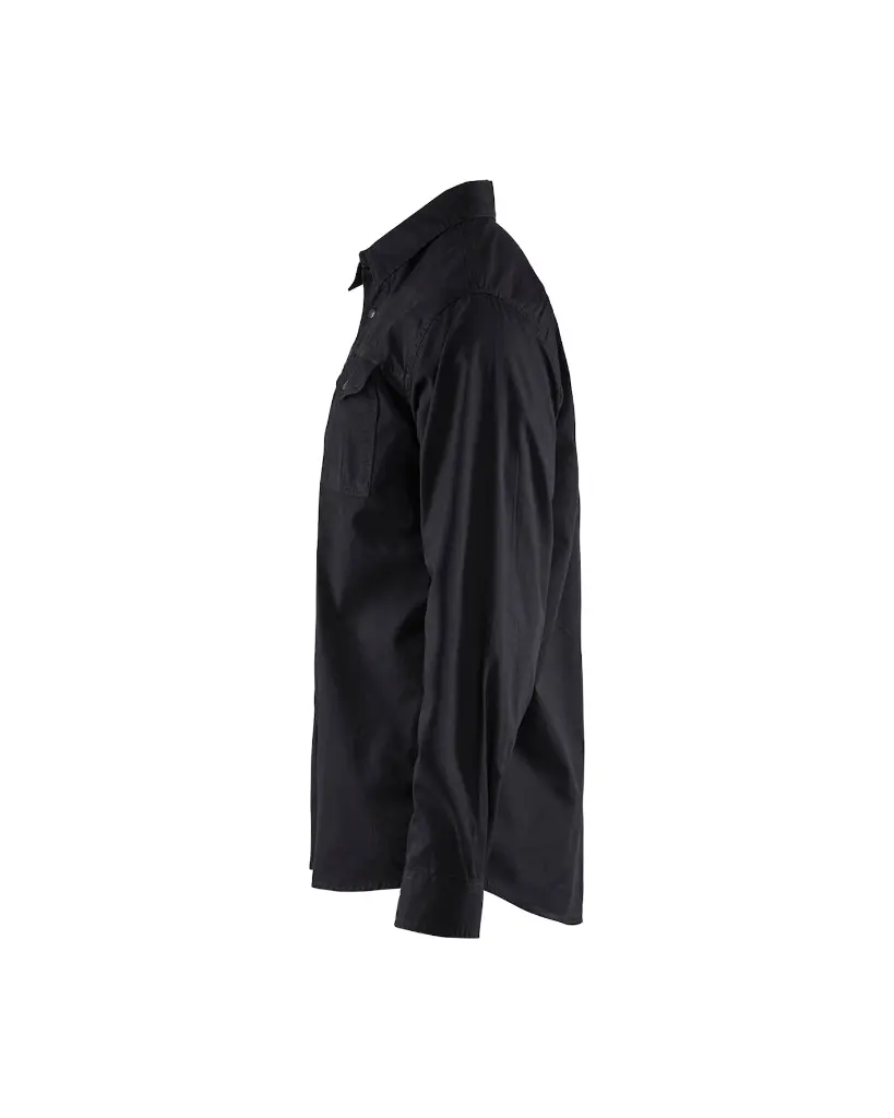 329711359900_Overhemd_Twill_Zwart_Linkerzijde.webp