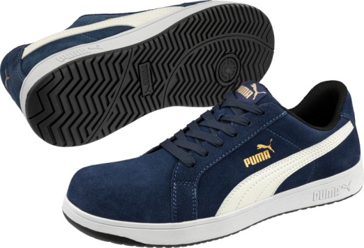  ICONIC LOW suede lage werkschoen navy