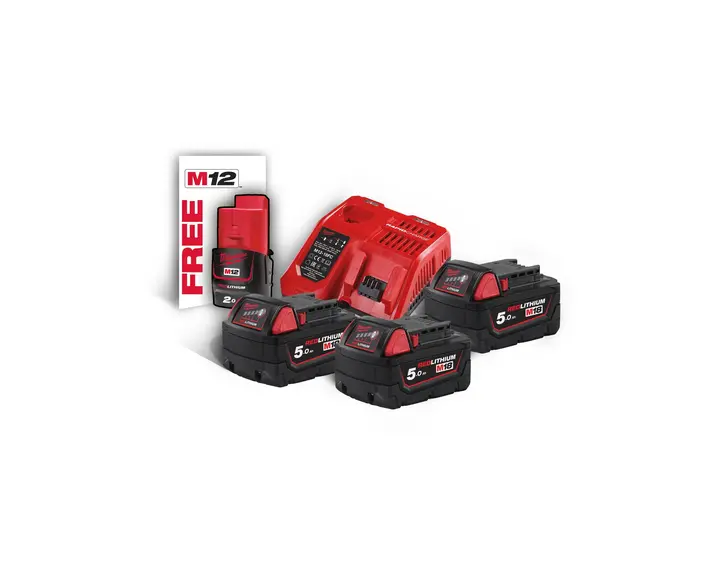 M18 NRG-503C Snellader + batterijen