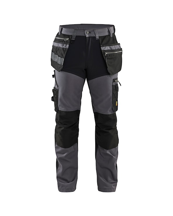 159918609699 Pocketbroek met stretch Grijs-zwart