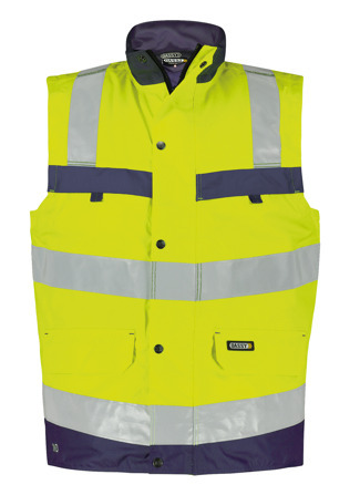 DASSY® Bilbao Hivis Bodywarmer Geel-Navy