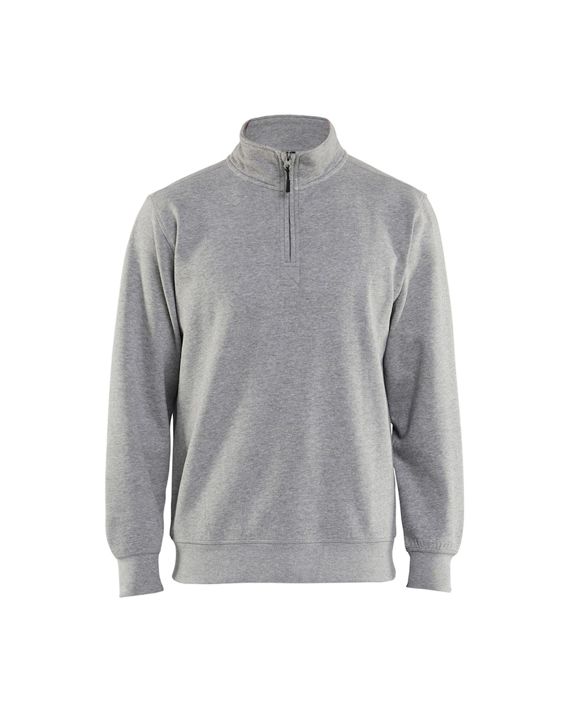 3365-1157 Sweatshirt 1/2 Rits 360gr Grijs-Mêlee