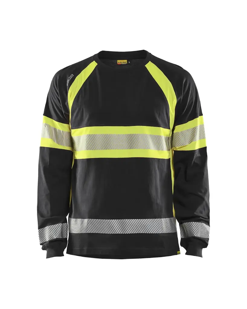 3510 - T-shirt manches longues haute-visibilité Noir-Jaune