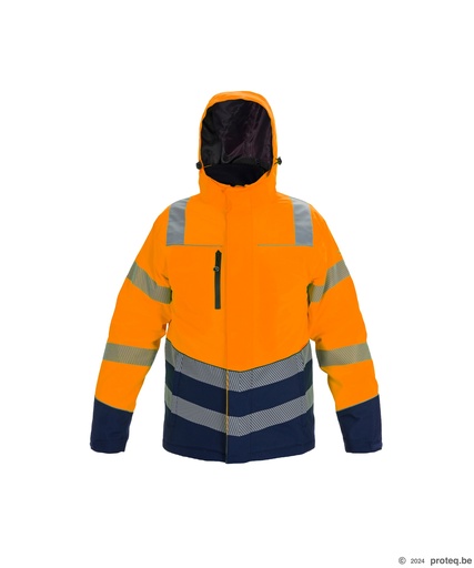 Brussel Midi Parka Oranje/Navy