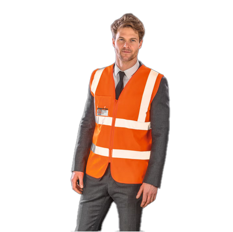 R202X ZIP I.D Safety hesje rits/ID houder