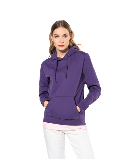 K473 - Sweat-shirt capuche femme écologique
