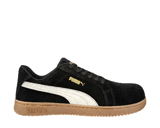  Puma Iconic Low suede werkschoen Zwart-Bruin